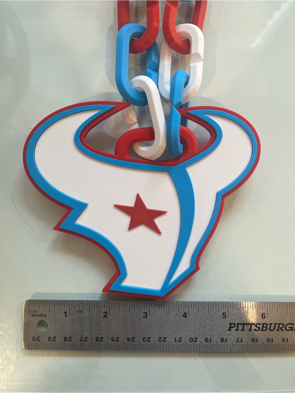 Red, White & Blue Team Pendant Necklace - Men Accessories Jewelry - Picture 3 of 4
